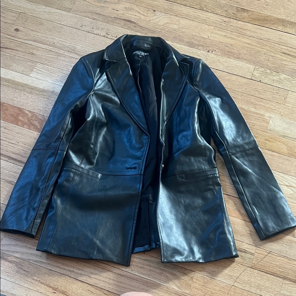 Central Park West Black Leather Jacket